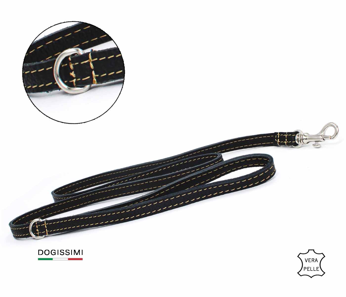 ESSENTIAL. Guinzaglio in Vera Pelle